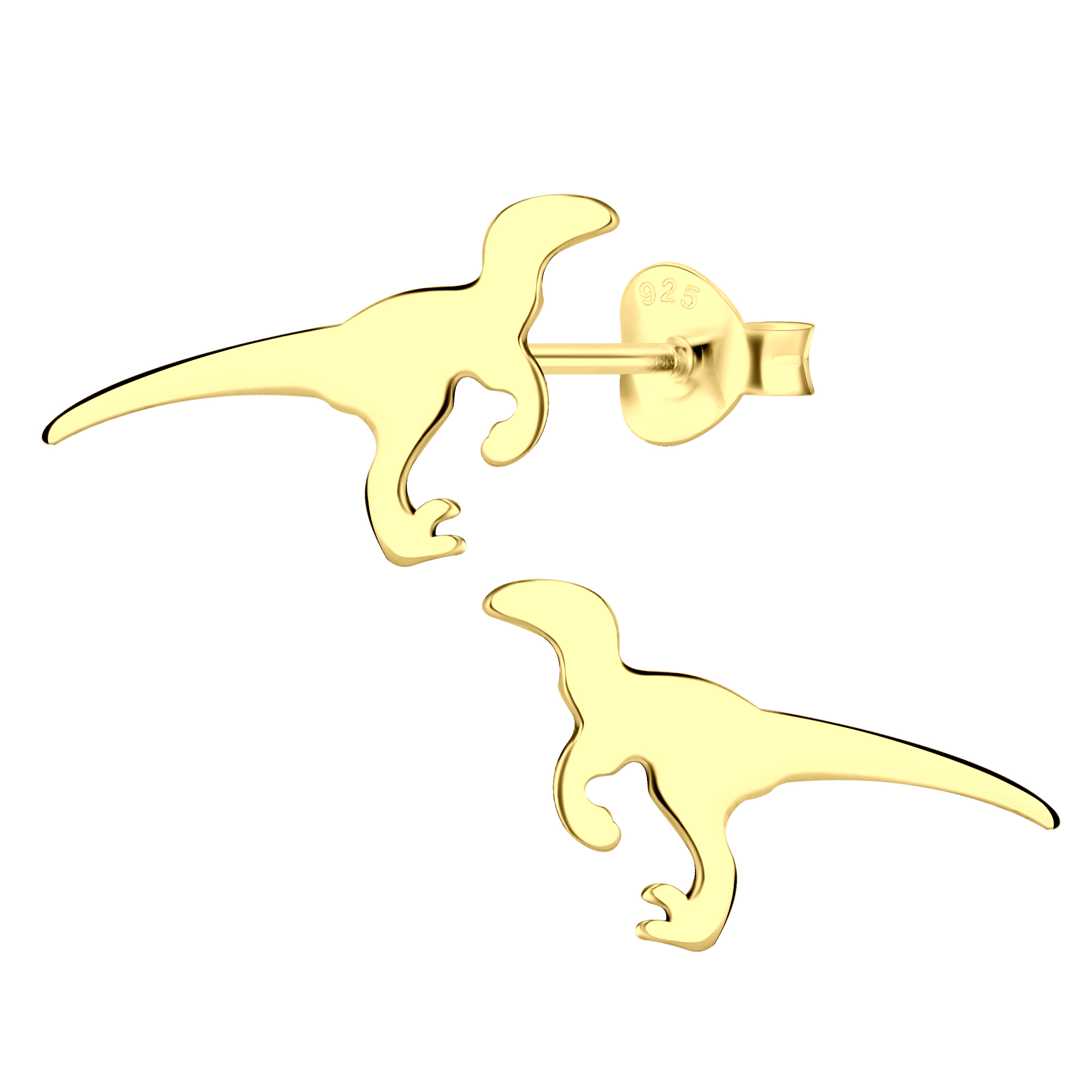 Clous d'oreilles dinosaure plaqué or - FR9569
