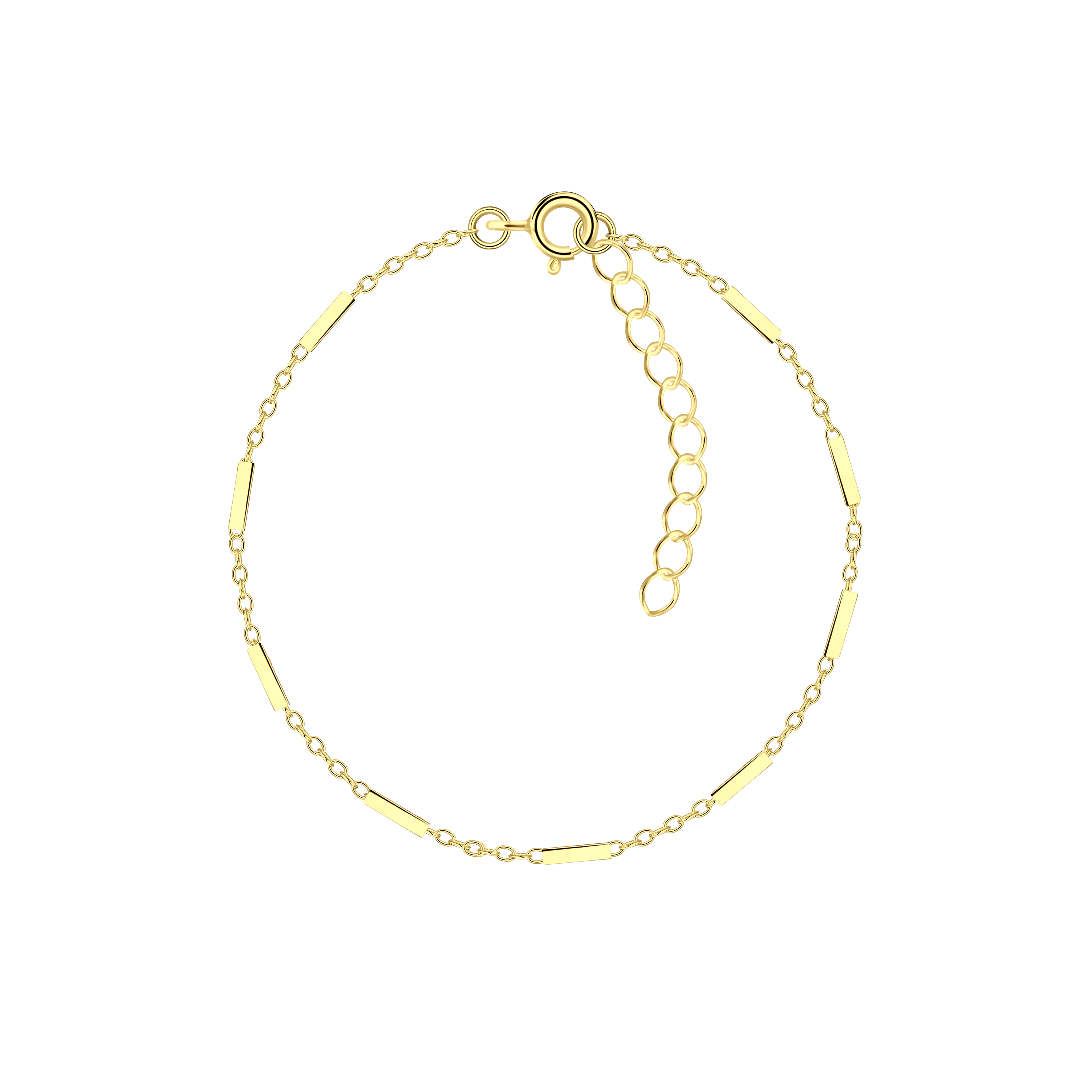 Bracelet plaqué or câble de 18 cm avec extension - FR8640