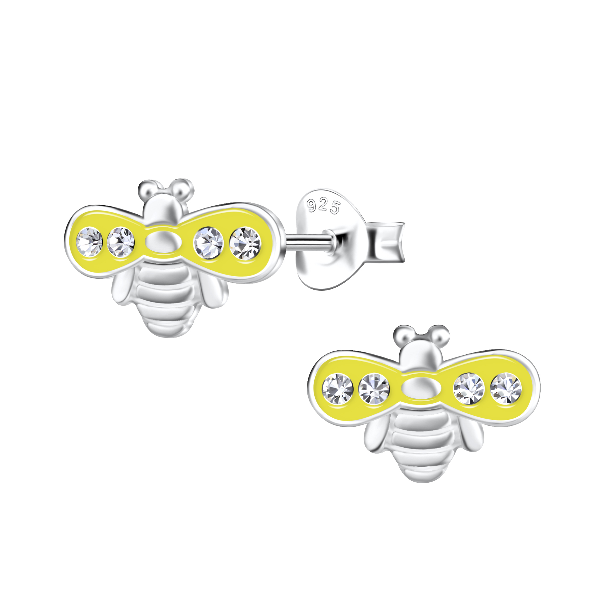 Clous d'oreilles abeille en argent - FR21002